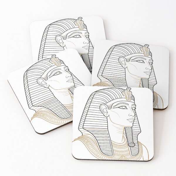 Item preview, Golden Pharaoh Line Art Portrait designed and sold by Eye Of Horus.
