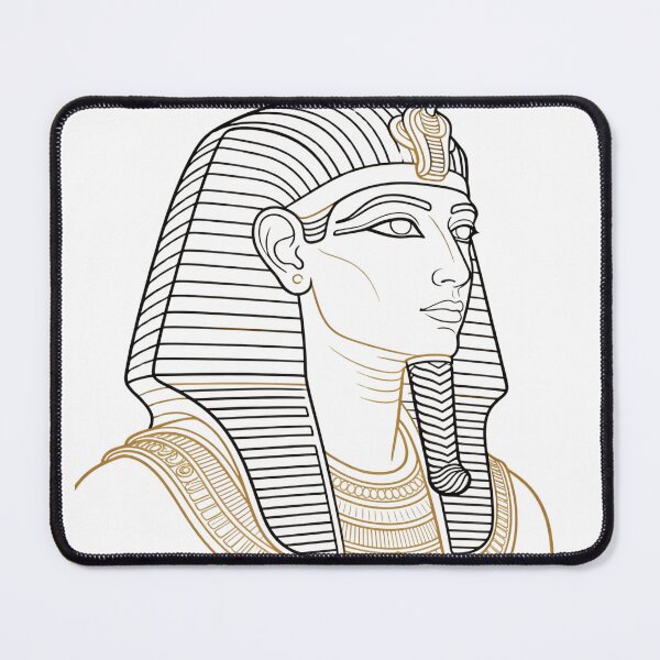 Item preview, Golden Pharaoh Line Art Portrait designed and sold by Eye Of Horus.