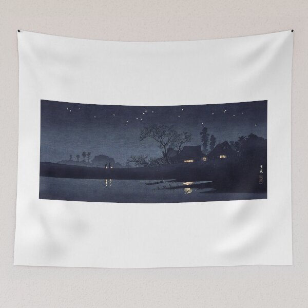 Item preview, Starry Night in a Rural Village - Hiroaki Takahashi Vintage Print designed and sold by Open Canvas.