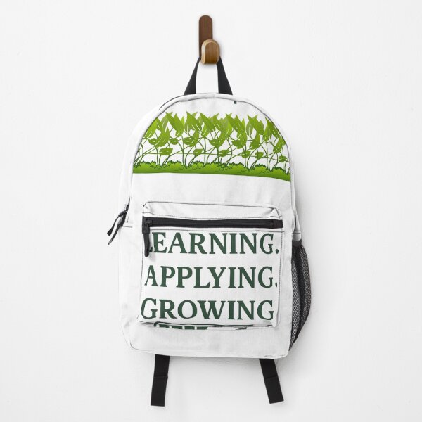 Item preview, Learning Applying Growing – Minimalist Motivational Typography with Sprout Icon designed and sold by mbmstores.