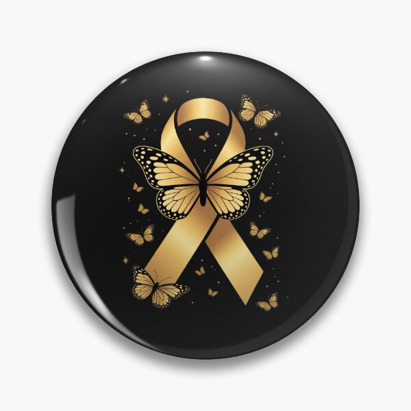 Item preview, Childhood Cancer Awareness Gold Ribbon Butterfly Fighter designed and sold by tkhrbika.
