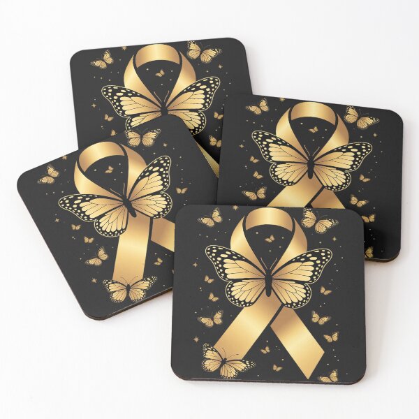 Item preview, Childhood Cancer Awareness Gold Ribbon Butterfly Fighter designed and sold by tkhrbika.