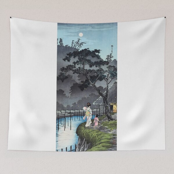 Item preview, Moon at Sekiguchi (Fireflies) - Hiroaki Takahashi Vintage Print designed and sold by Open Canvas.