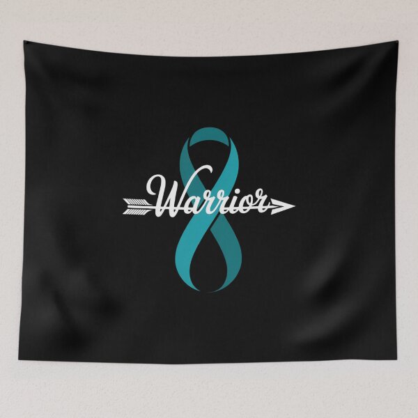 Item preview, Ovarian Cancer Awareness Month Woman Teal Ribbon Warrior designed and sold by IdunayaStore.