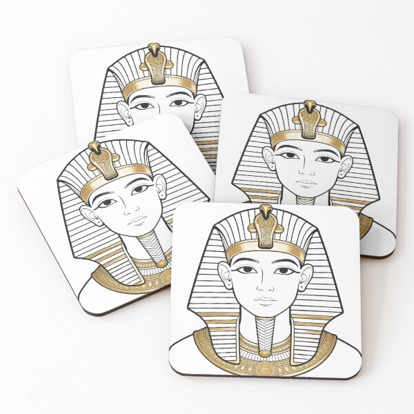 Item preview, Golden Pharaoh Line Art Portrait designed and sold by Eye Of Horus.