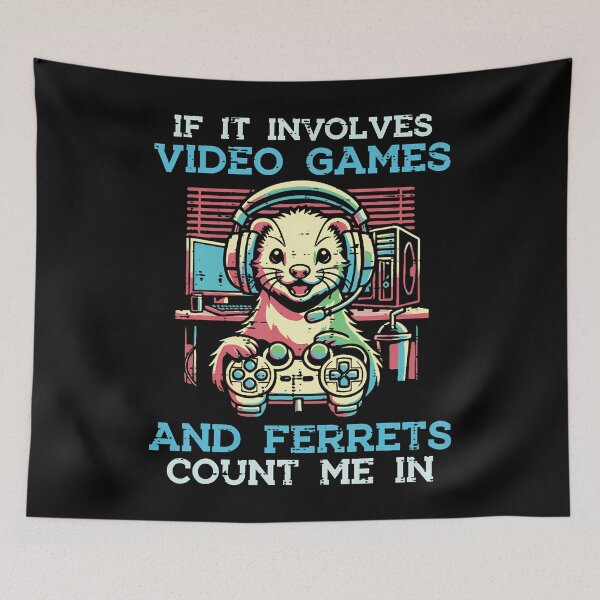 Item preview, Gaming If Involves Video Games Ferrets Gamer Boys Men designed and sold by vaharisanic.