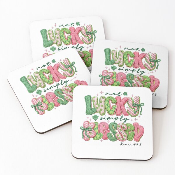Item preview, Not Lucky Simply Blessed Romans 4:7-8 designed and sold by Nicobondar.