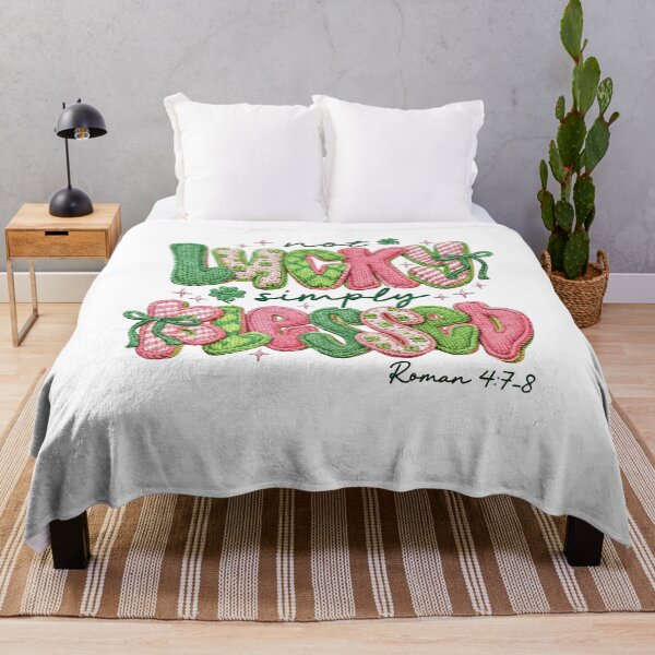 Item preview, Not Lucky Simply Blessed Romans 4:7-8 designed and sold by Nicobondar.