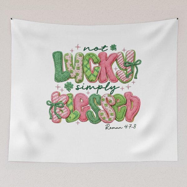 Item preview, Not Lucky Simply Blessed Romans 4:7-8 designed and sold by Nicobondar.