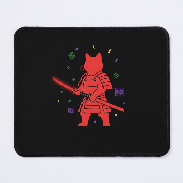 Item preview, Samurai Cat Mardi Gras – Minimal Japanese Festival Cat Art designed and sold by yaginoie.