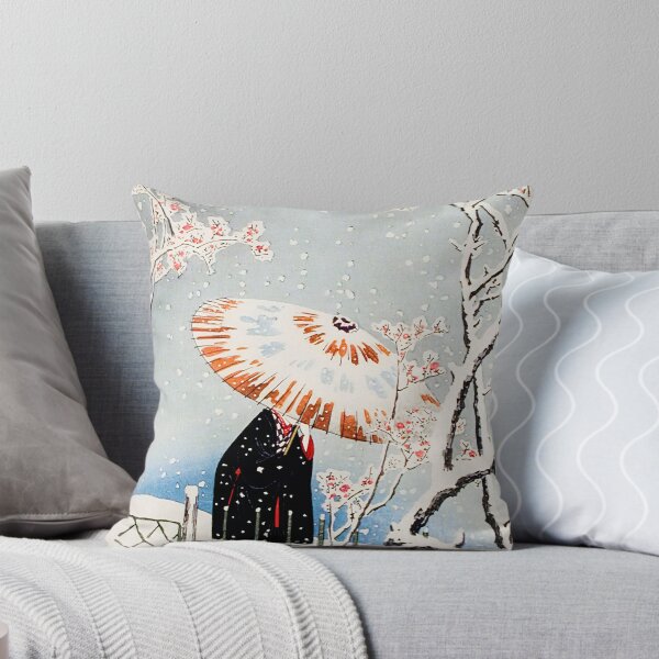 Item preview, Woman with Umbrella in Snow - Hiroaki Takahashi Vintage Print designed and sold by Open Canvas.