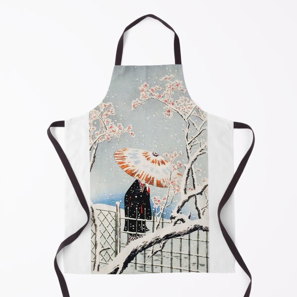 Item preview, Woman with Umbrella in Snow - Hiroaki Takahashi Vintage Print designed and sold by Open Canvas.