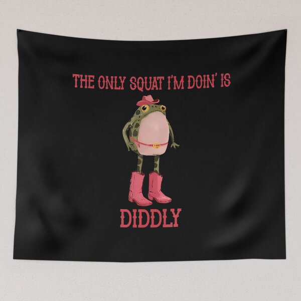 Item preview, Vintage Funny The Only Squat I'M Doin' Is Diddly Frog Meme designed and sold by vaharisanic.