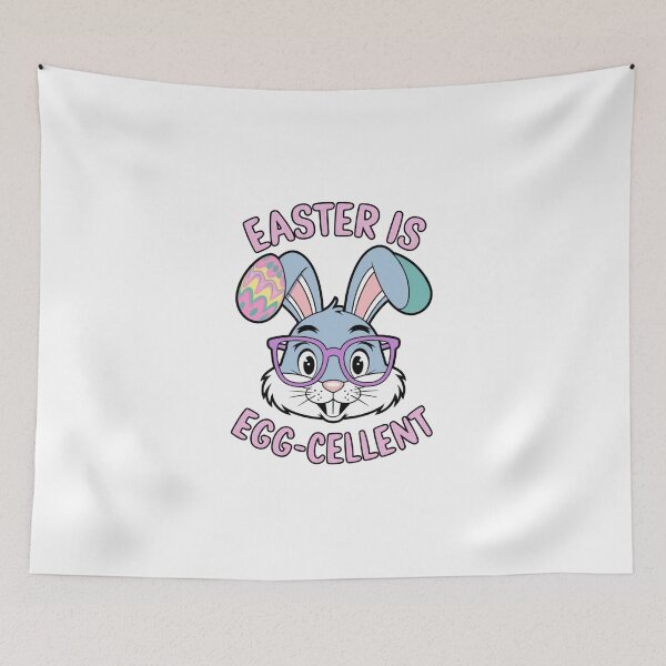 Item preview, Easter Is Egg-Cellent – Cute Bunny with Glasses Funny Easter Design designed and sold by SvgCraft.