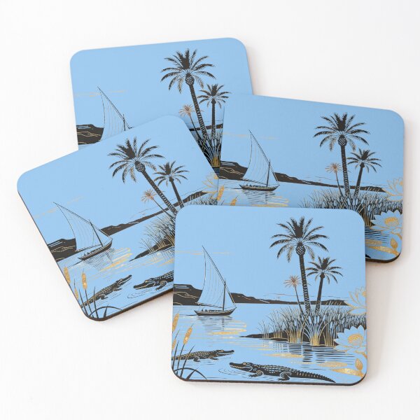Item preview, River Landscape Illustration with Sailboat designed and sold by Eye Of Horus.