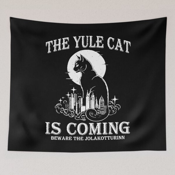 Item preview, The Yule Cat Jolakotturinn Christmas Cat Holiday Solstice Yule Icelandic Folklore Dark Academia designed and sold by GesanoSchuza.