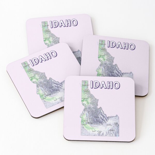 Item preview, Idaho State Topographic Map - Artistic Nature Style designed and sold by mashmosh.