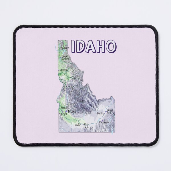 Item preview, Idaho State Topographic Map - Artistic Nature Style designed and sold by mashmosh.