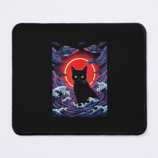 Item preview, Samurai Wave Cat – Dark Japanese Aesthetic  designed and sold by yaginoie.