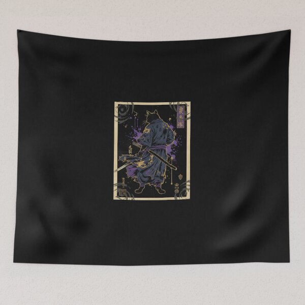 Item preview, Ronin Samurai Cat Mardi Gras – Dark Japanese Festival Art  designed and sold by yaginoie.
