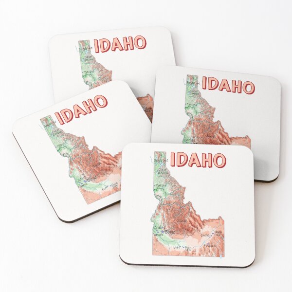Item preview, Idaho State Topographic Map Art designed and sold by mashmosh.