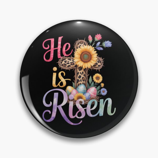 Item preview, He Is Risen Floral Jesus Easter Day Christians Leopard Cross designed and sold by IdunayaStore.