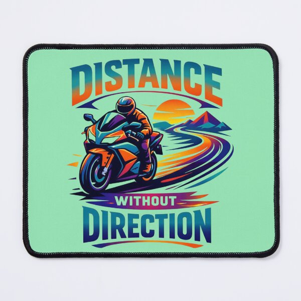 Item preview, Distance Without Direction – Long Distance Touring Motorcycle T-Shirt designed and sold by RMTrendy.