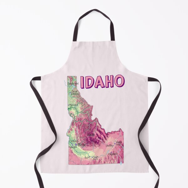 Item preview, Pink Idaho State Topographic Map Art designed and sold by mashmosh.