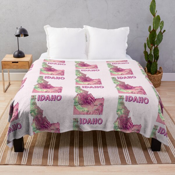 Item preview, Pink Idaho State Topographic Map Art designed and sold by mashmosh.