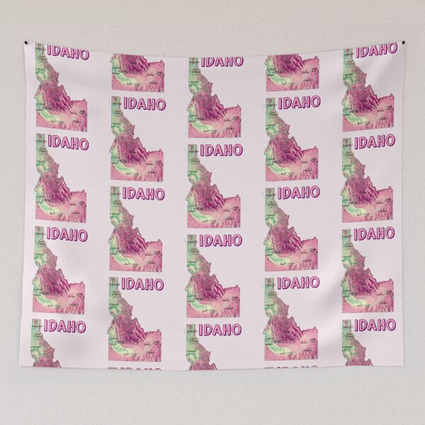 Item preview, Pink Idaho State Topographic Map Art designed and sold by mashmosh.