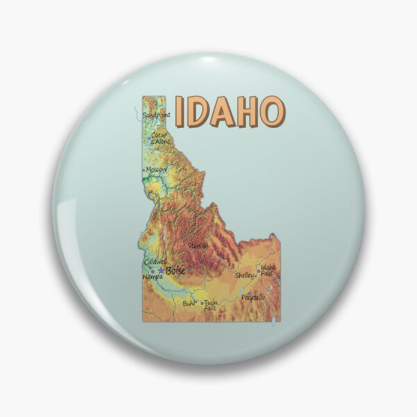 Item preview, Vintage Idaho Topographic Map with City Names designed and sold by mashmosh.