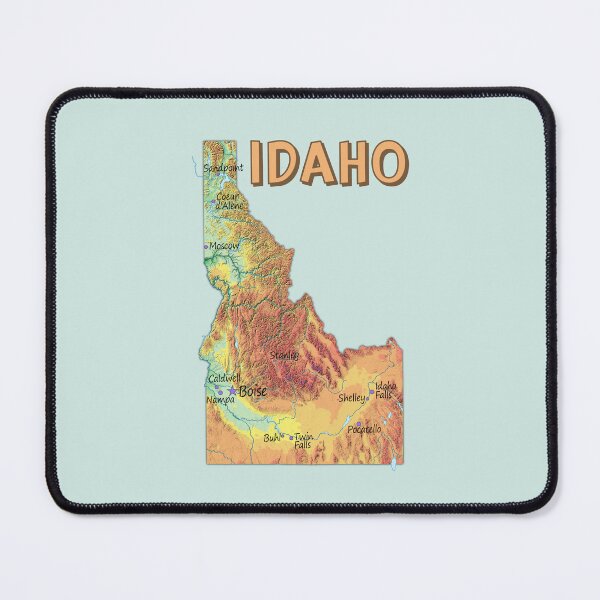 Item preview, Vintage Idaho Topographic Map with City Names designed and sold by mashmosh.