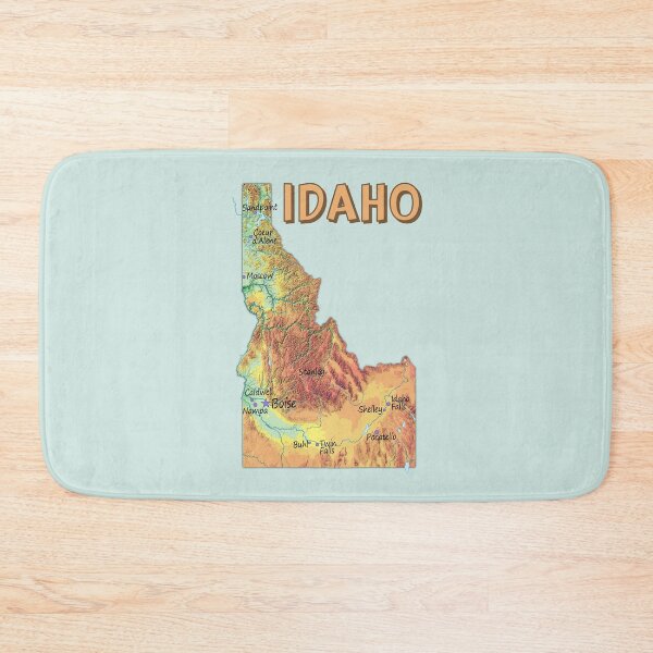 Item preview, Vintage Idaho Topographic Map with City Names designed and sold by mashmosh.