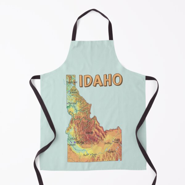 Item preview, Vintage Idaho Topographic Map with City Names designed and sold by mashmosh.