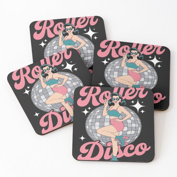 Item preview, Cool Roller Skating Skate Girl 1970s Roller Disco designed and sold by BlueCreator-inc.