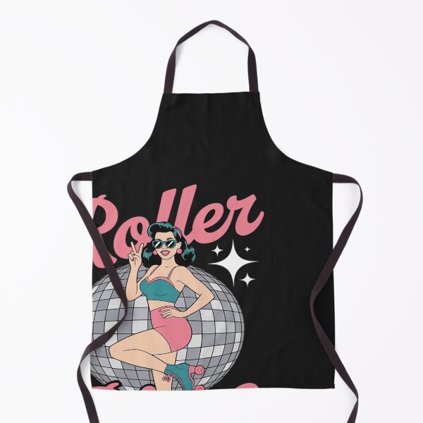 Item preview, Cool Roller Skating Skate Girl 1970s Roller Disco designed and sold by BlueCreator-inc.