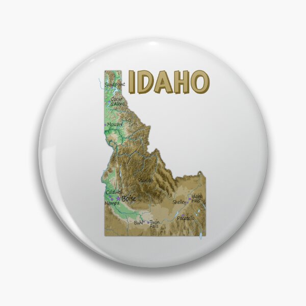 Item preview, Idaho State Map - Vintage Topographic Style designed and sold by mashmosh.