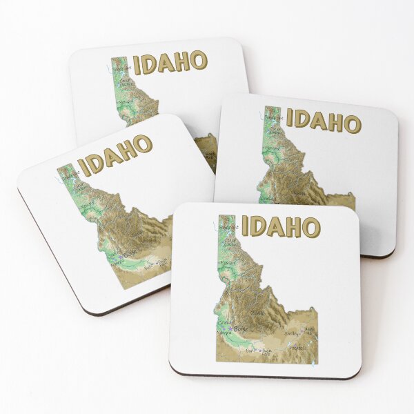 Item preview, Idaho State Map - Vintage Topographic Style designed and sold by mashmosh.