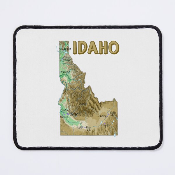 Item preview, Idaho State Map - Vintage Topographic Style designed and sold by mashmosh.