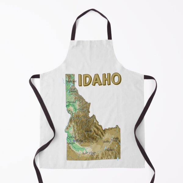 Item preview, Idaho State Map - Vintage Topographic Style designed and sold by mashmosh.