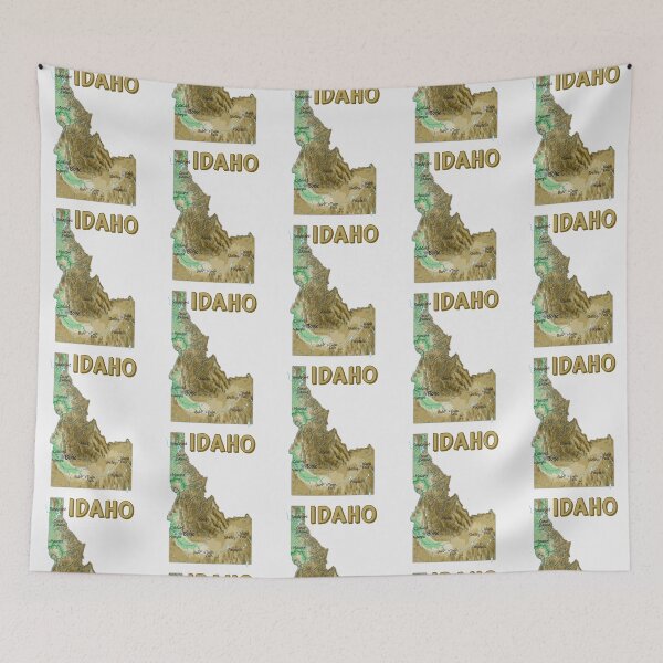 Item preview, Idaho State Map - Vintage Topographic Style designed and sold by mashmosh.
