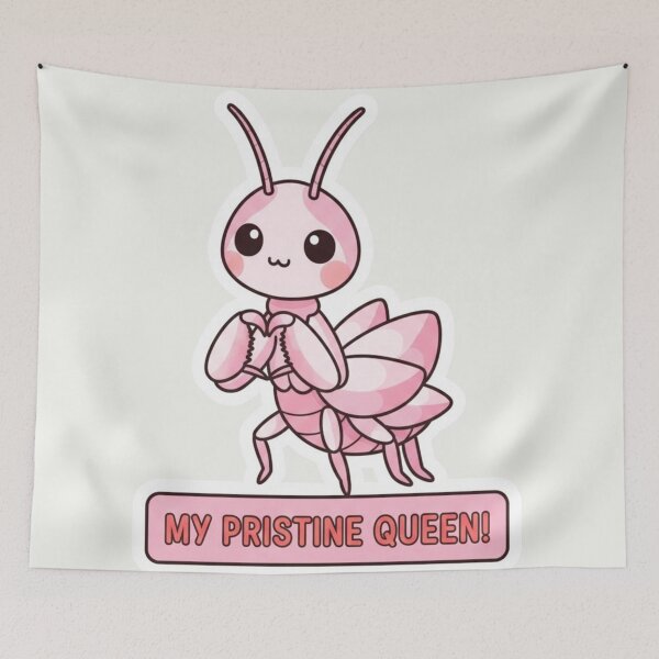 Item preview, Kawaii Pink Orchid Mantis My Pristine Queen Valentine Sticker designed and sold by arup7980.