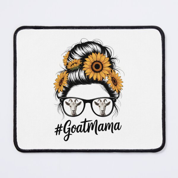 Item preview, Cnubians goat mama messy hair bun sunflower mother day 2026 designed and sold by IdunayaStore.