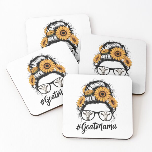 Item preview, Cnubians goat mama messy hair bun sunflower mother day 2026 designed and sold by IdunayaStore.