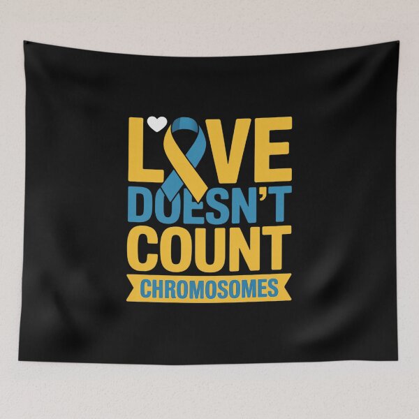 Item preview, Down Syndrome Day Love Doesn't Count Chromosomes designed and sold by catsdothingz.