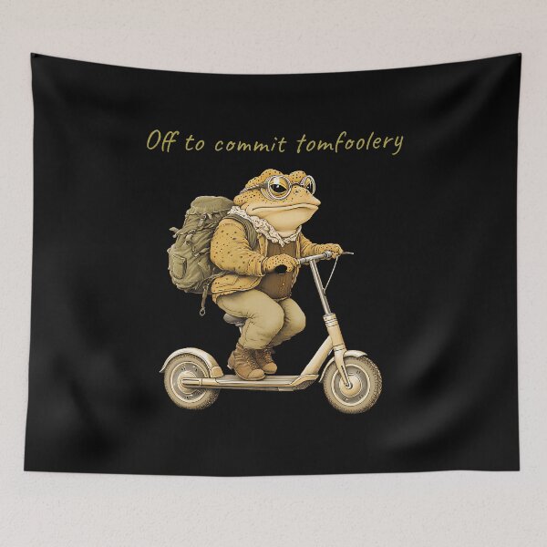 Item preview, Off To Commit Tomfoolery Funny Frog Scooter designed and sold by godreyimmzzg.