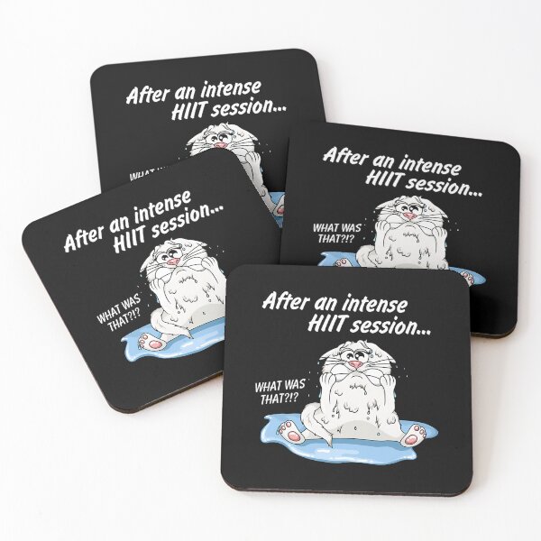 Item preview, Hiit Fitness Training Shocked Cat Cartoon designed and sold by nfrjdcla81.