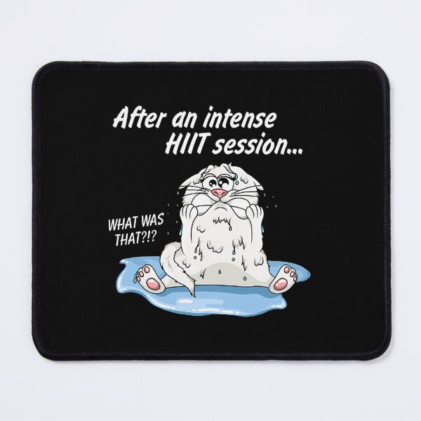 Item preview, Hiit Fitness Training Shocked Cat Cartoon designed and sold by nfrjdcla81.