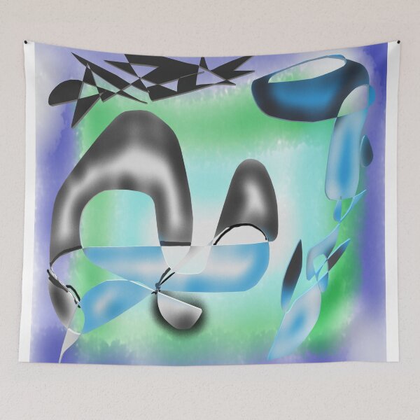 Item preview, tri color geometric abstract colorful design designed and sold by SmashingDeals.