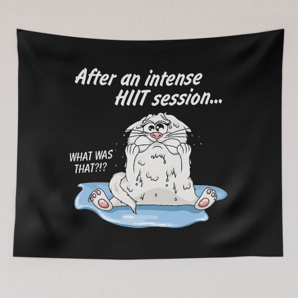 Item preview, Hiit Fitness Training Shocked Cat Cartoon designed and sold by nfrjdcla81.